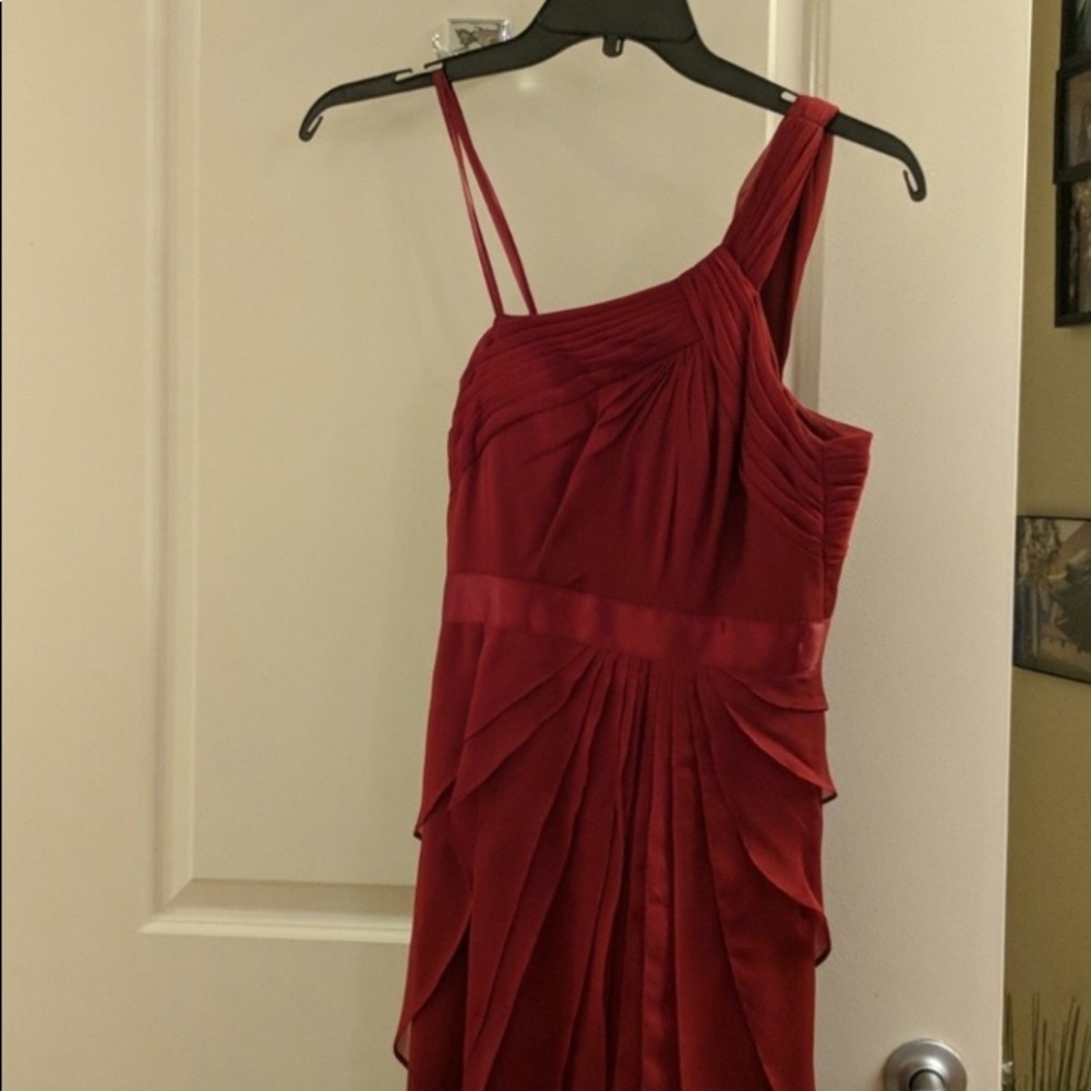 Adrianna Papell One Shoulder Formal Gown; Black Tie, bridesmaid, prom
